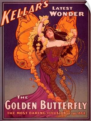 Kellars Latest Wonder, The Golden Butterfly, Vintage Poster