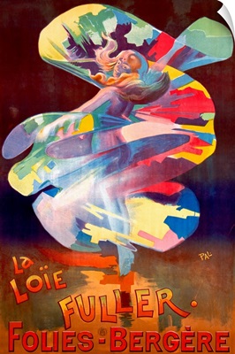 La Loie Fuller, Folies Bergere, Vintage Poster, by Jean de Paleologue