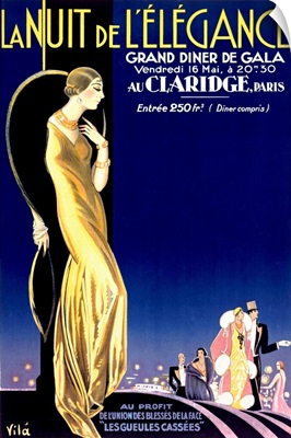 La Nuit de LElegance, Vintage Poster, by Emilio Vila