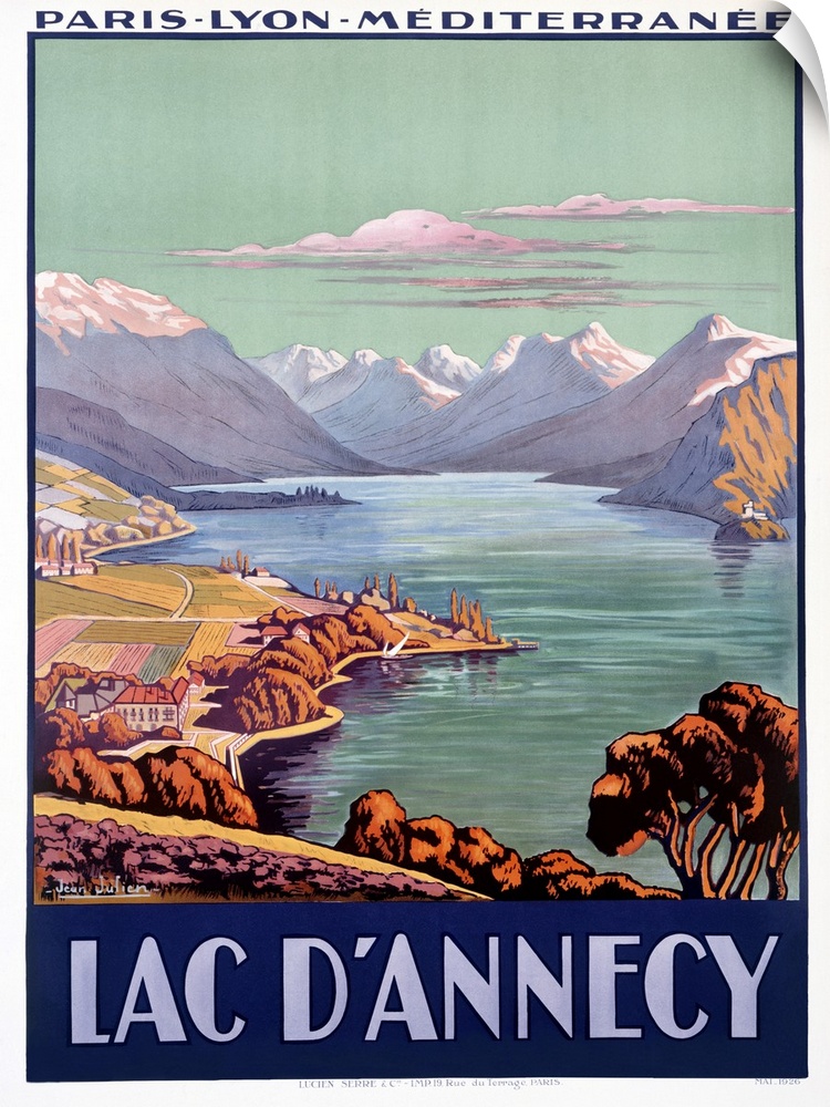 Lac dAnnecy, Vintage Poster