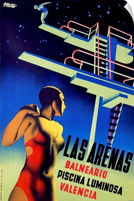 Las Arenas, Vintage Poster, by Josep Renau Montoro