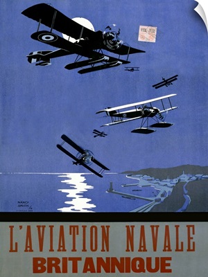 L'Aviation Navale, Britannique, Vintage Poster, by Nancy Smith