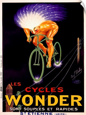 Les Cycles Wonder Vintage Advertising Poster