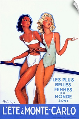 Lete a Monte Carlo, Vintage Poster, by Jean Gabriel Domergue