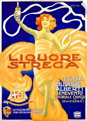 Liquore Strega, Vintage Poster, by Alberto Chappuis