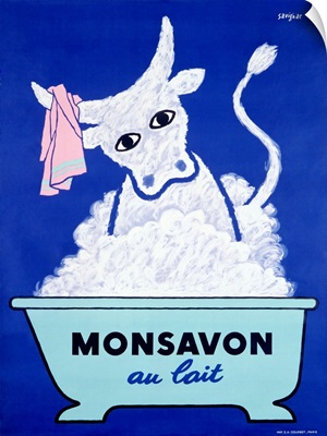Monsavon Au Lait, Vintage Poster, by Raymond Savignac
