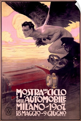 Mostra del Ciclo, Milano, Vintage Poster, by Leopoldo Metlicovitz