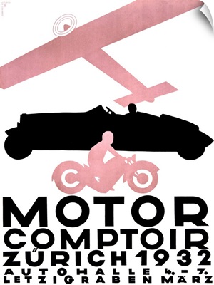 Motor Comptoir, Vintage Poster, by Otto Baumberger