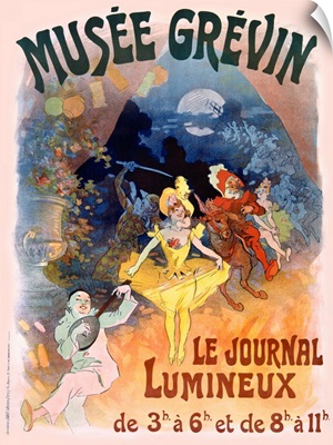 Musee Grevin, Le Journal Lumineux, Vintage Poster, by Jules Cheret