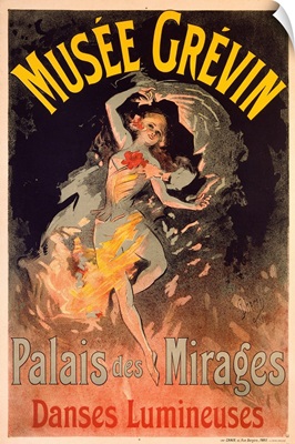 Musee Grevin, Palais Mirages, Vintage Poster, by Jules Cheret