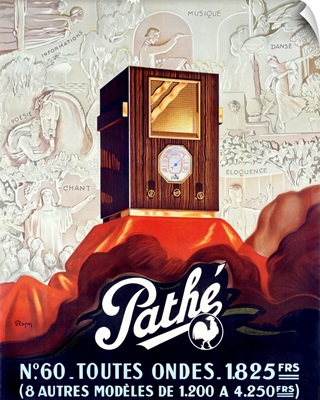 Pathe, Tube Radio, Vintage Poster
