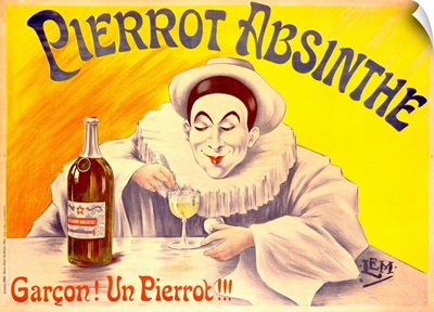 Pierrot Absinthe, Vintage Poster, by LEM
