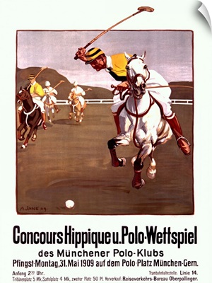 Polo, Concours Hippique, Vintage Poster, by Christian Jank