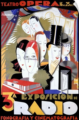 Radio, Vintage Poster, by Achille Luciano Mauzan