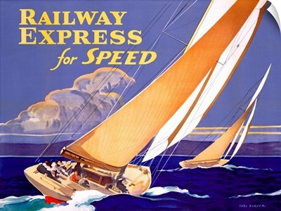 Railway Express for Speed, Vintage Poster