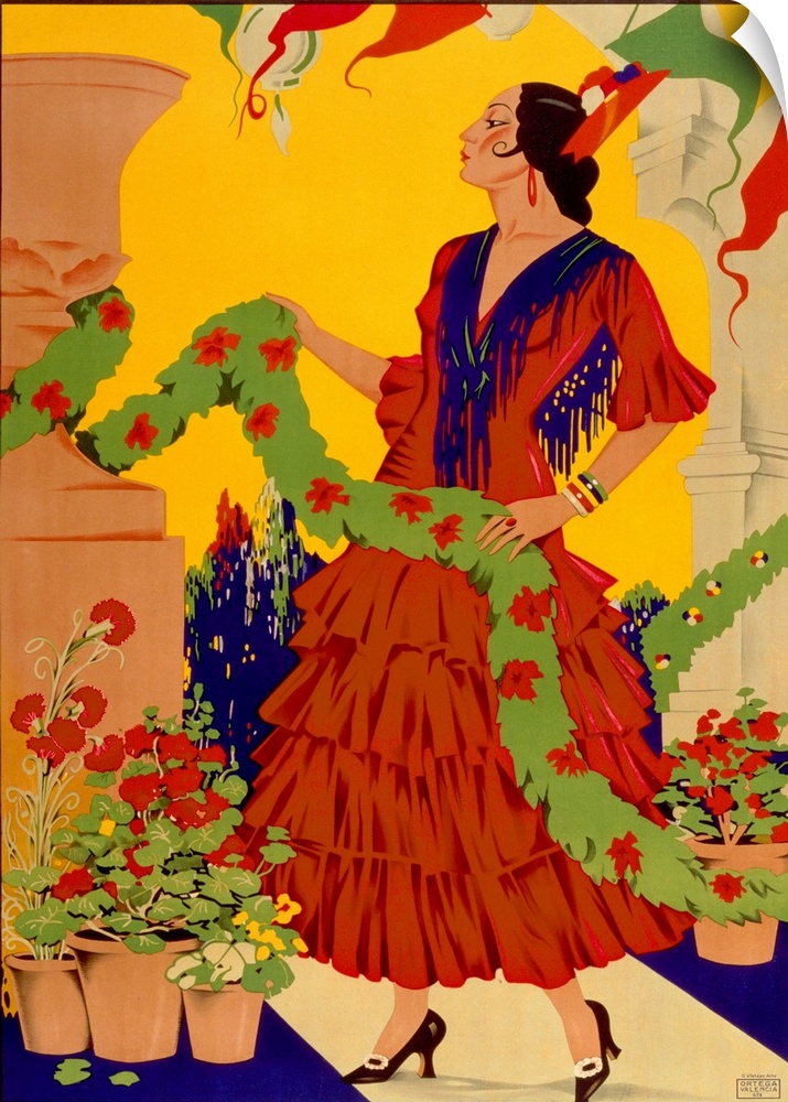 Vintage Poster, Flamenco Dancer