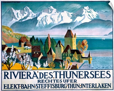 Riviera Des Thunersees, Vintage Poster