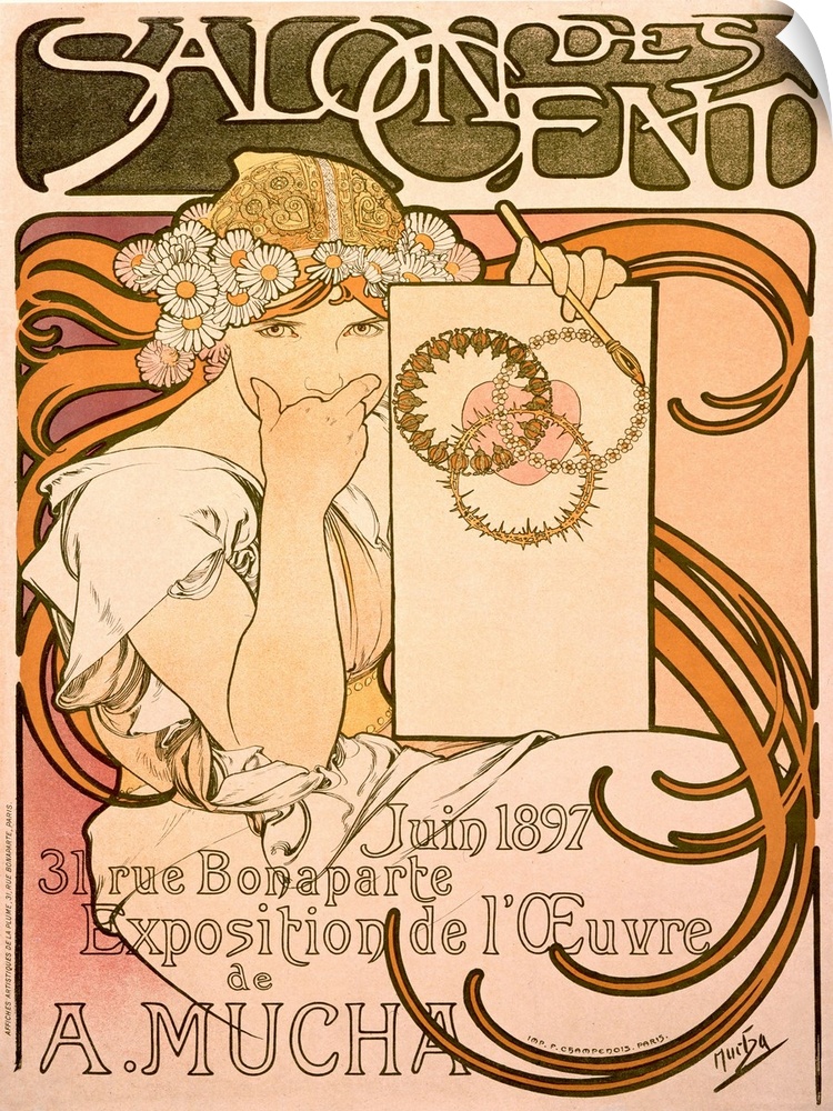 Mucha Salon Des Cent Art Expo Poster