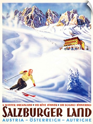 Salzburger Land Vintage Advertising Poster