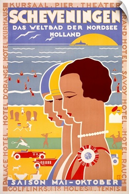 Scheveningen, Vintage Poster, by Louis Christian Kalff