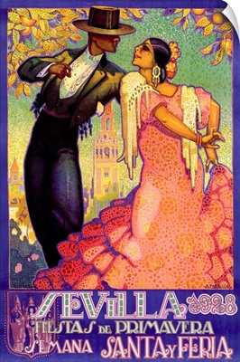 Sevilla, Vintage Poster, by Juan Dapena Parilla