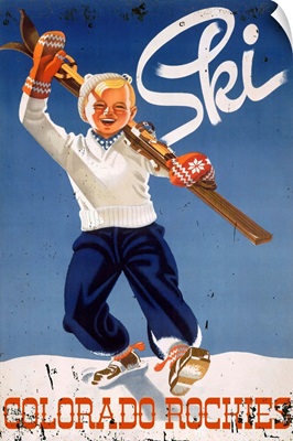 Ski Colorado Rockies Vintage Advertising Poster