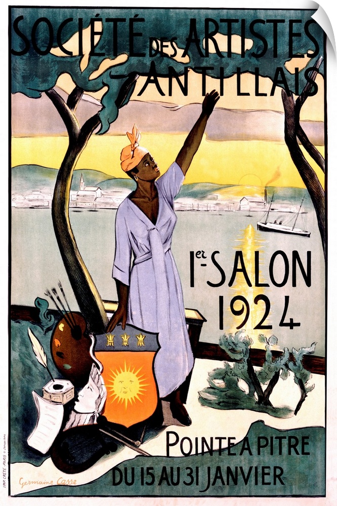 Societe des Artistes Antillais, Vintage Poster, by Germaine Casse