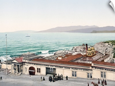 Sutro Baths and the Golden Gate San Francisco California Vintage Photograph