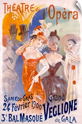 Theatre de lOpera, Grande Fete, Vintage Poster