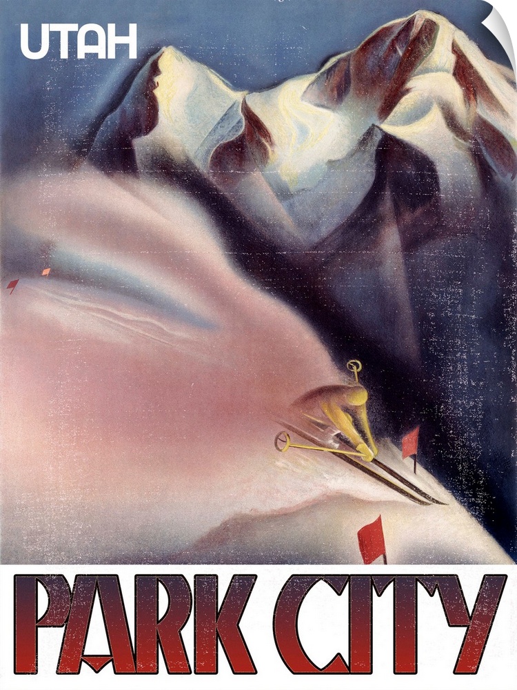 Utah Park City Vintage Advertising Poster