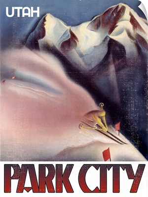 Utah Park City Vintage Advertising Poster