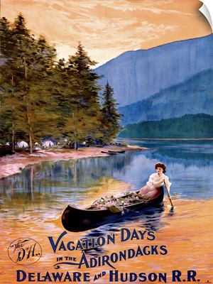 Vacation Days in the Adirondacks, Vintage Poster