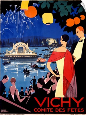 Vichy, Comite des Fetes, Vintage Poster, by Roger Broder