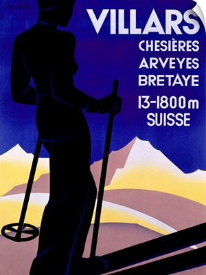 Villars, Suisse, Vintage Poster, by Johannes Handschin