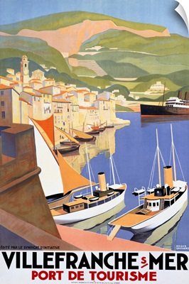 Villefranche sur Mer, Vintage Poster, by Roger Broders