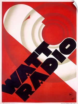 Watt Radio Station, Vintage Poster