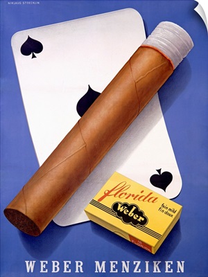 Weber Menziken Cigars, Vintage Poster, by Niklaus Stoecklin