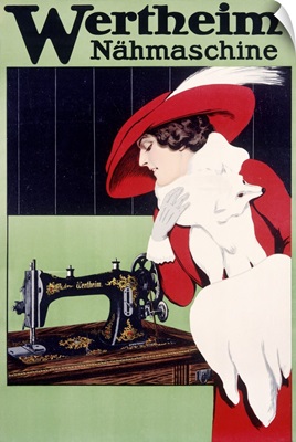 Wertheim, Sewing Machine, Vintage Poster