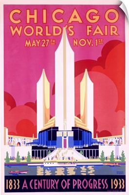 Worlds Fair, Chicago, 1933, Vintage Poster, by Weimer Pursell