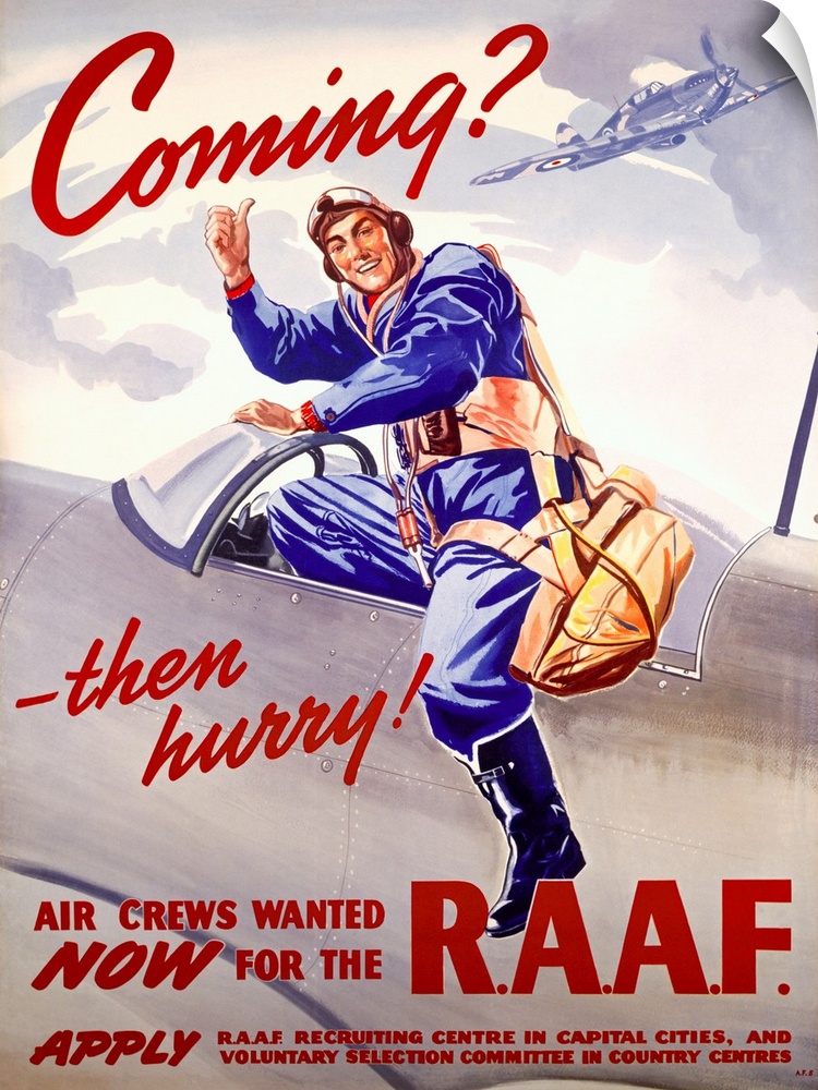 Vintage WWII Aviation Poster