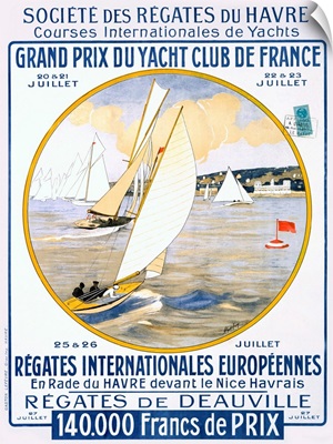 Yacht Club de France, Vintage Poster