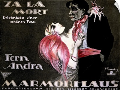 Za la Mort, Marmorhaus, Vintage Poster, by Josef Fenneker