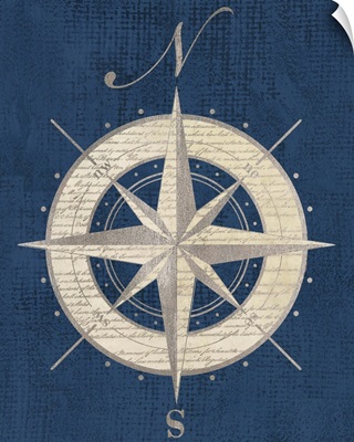 Compass Rose Coastal Blue
