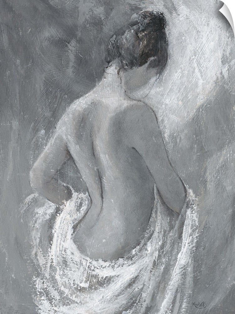 Monochrome artwork of a nude female figure.