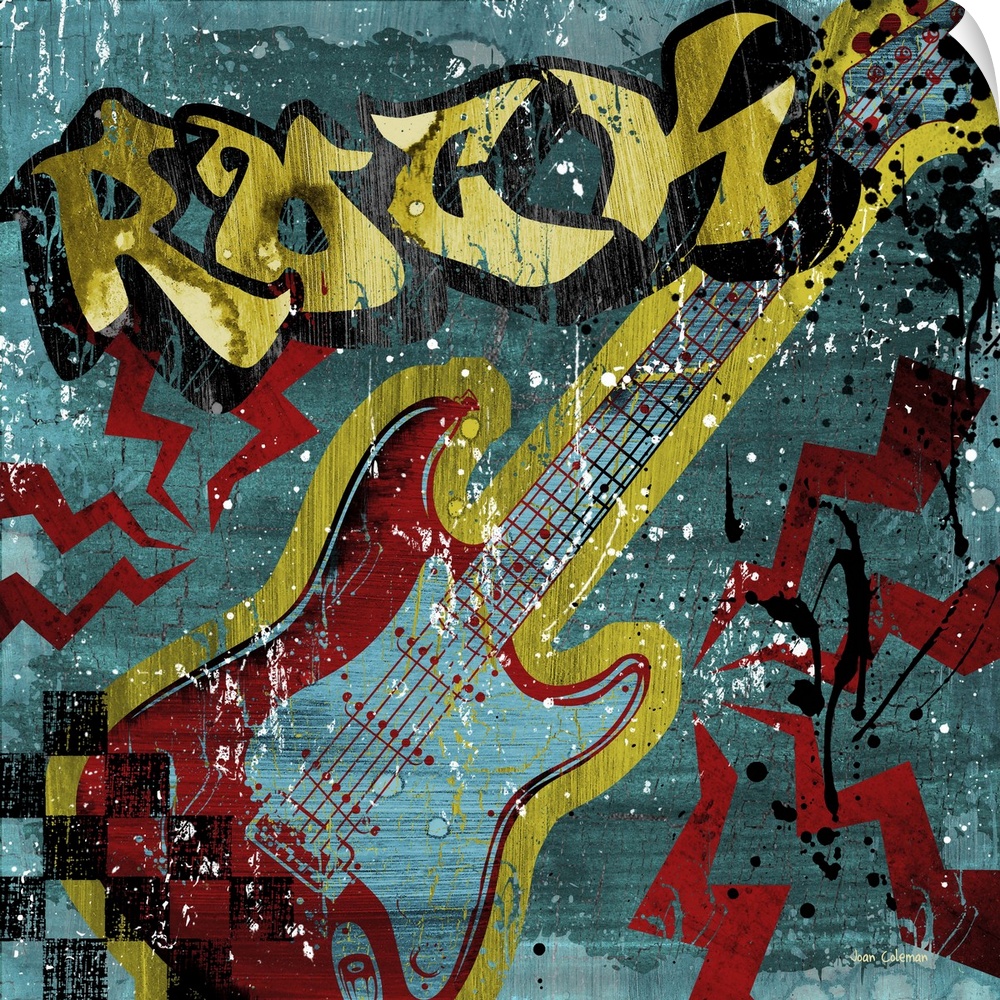 Graffiti and hip hop with a hint of rock and roll perfect for any teen room.