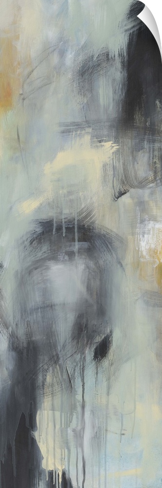 Contemporary abstract painting using neutral tones and hints of color.