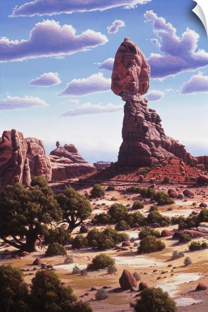 A view of Balancing Rock in Arches National Park.