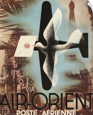 Air Orient Dove - Vintage Airmail Advertisement
