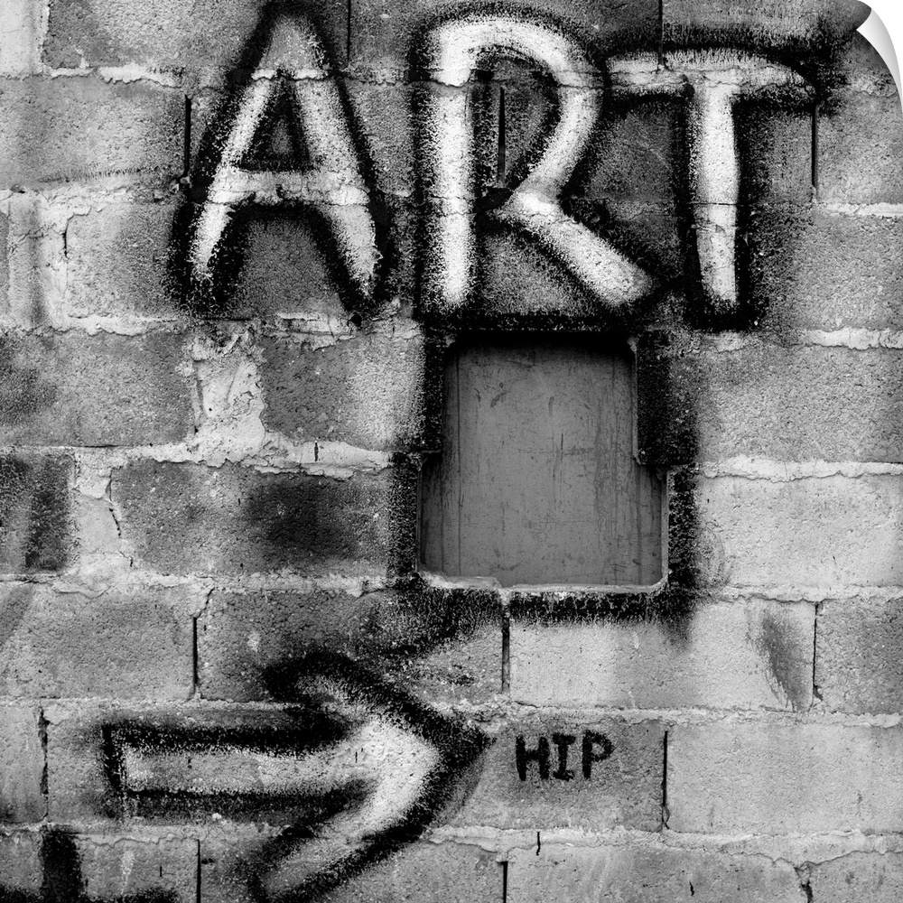 Brick, graffiti, art