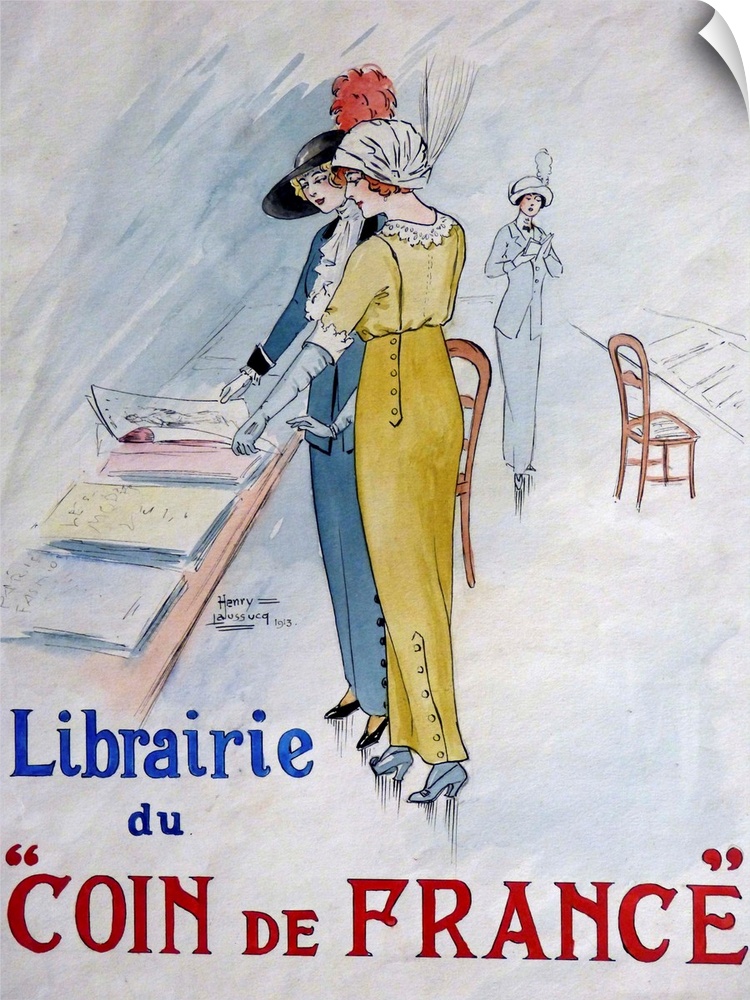 Vintage poster advertisement for Art Deco Fashion.